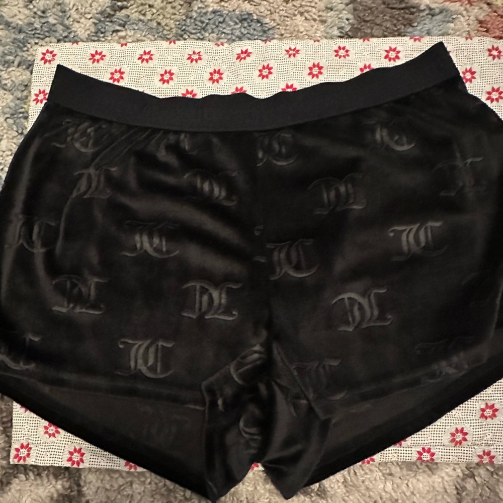 Juicy Couture Black Velvet Shorts